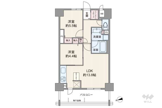 プレサンスジェネ千種内山2:間取り図面