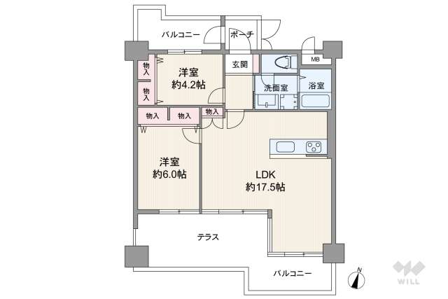 パラツィーナセシリア豊中　:間取り図面