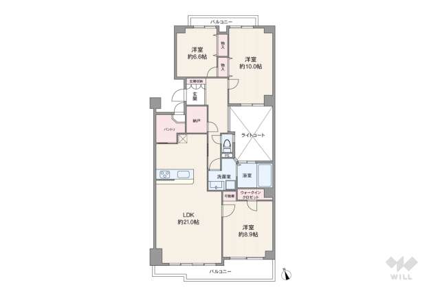 ユーカリハイツ久末:間取り図面