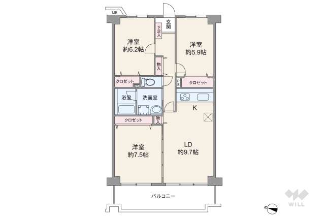 宝塚パークハイツ:間取り図面