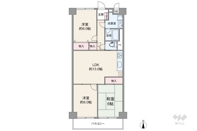 新大阪グランドハイツ1号棟:間取り図面