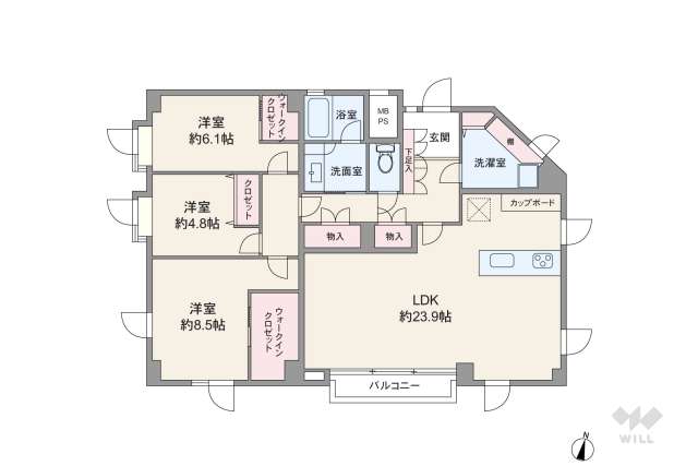 代々木上原第一マンションズ:間取り図面
