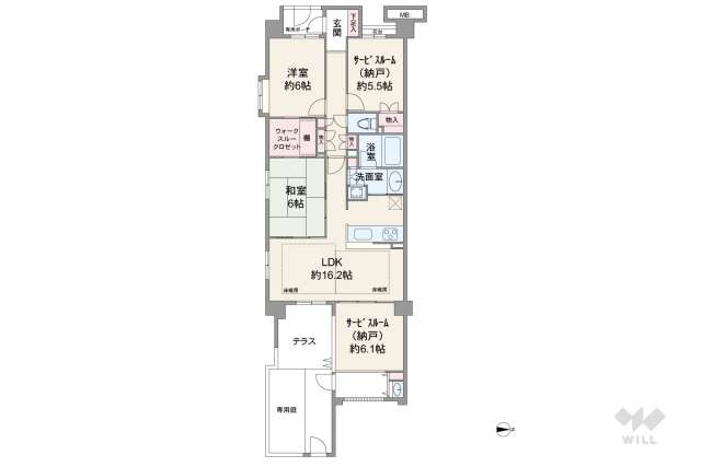 コスモグランリュクス世田谷:間取り図面