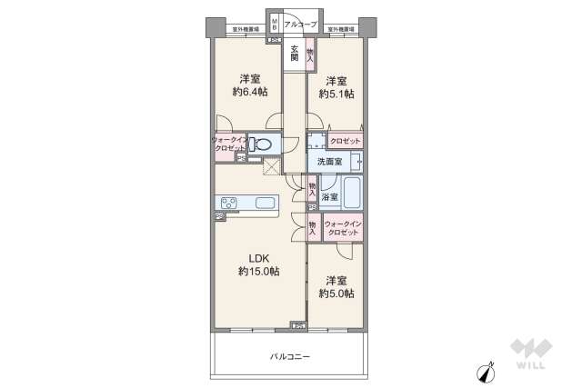 フェアロージュ南雪谷アークスコート:間取り図面