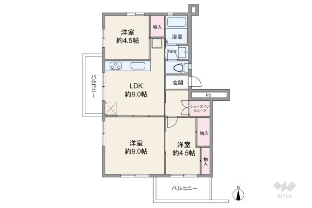 相生山団地37棟:間取り図面