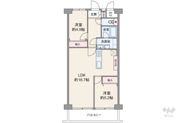 洋伸竹ノ塚マンション:間取り図面
