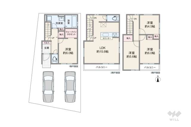 名古屋市中川区尾頭橋2丁目 一戸建て:間取り図面