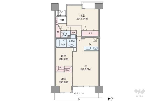 多摩川ハイム３号棟:間取り図面