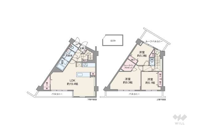 エバーグリーンパレス新宿:間取り図面