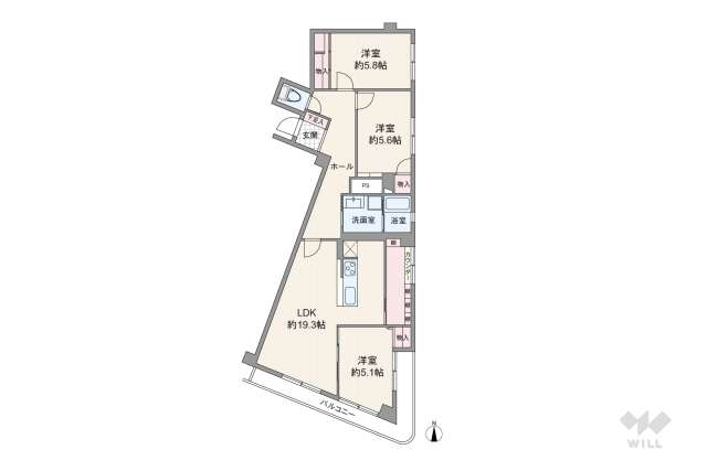戸部グランドハイツ:間取り図面