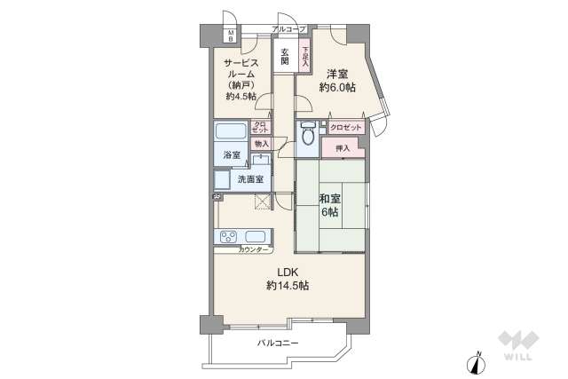 エーベル塚口:間取り図面