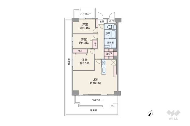 ユアサハイム新高:間取り図面