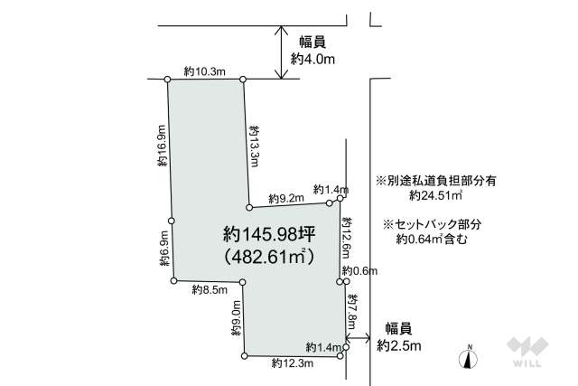 世田谷区奥沢2丁目 土地:間取り図面