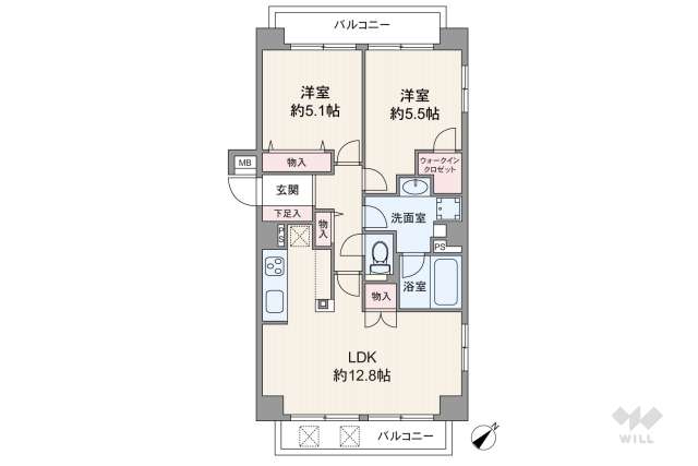 コスモ柴又駅前:間取り図面