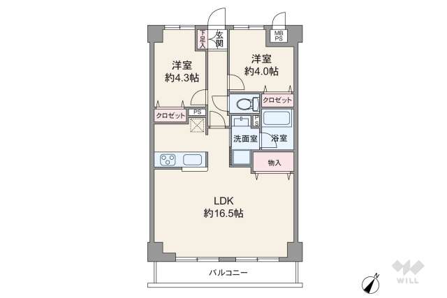 グランパーク深沢:間取り図面