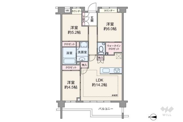 グローリオ等々力:間取り図面