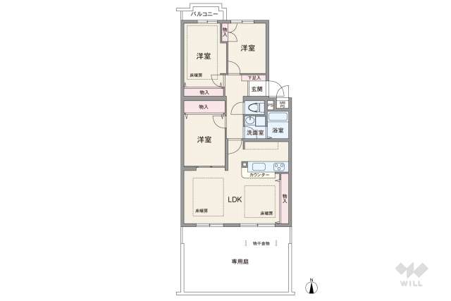 シティコーポ第二植田:間取り図面
