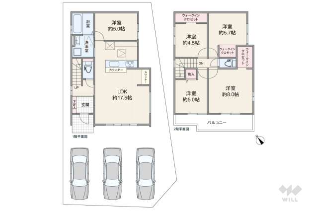 名古屋市緑区鳴丘2丁目 一戸建て:間取り図面