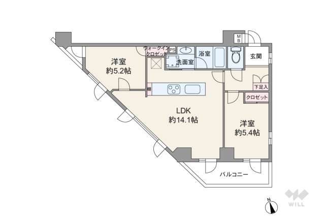 ダイアパレス戸越2:間取り図面