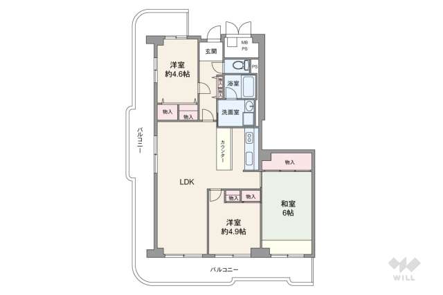 サンマンション千種公園D棟:間取り図面