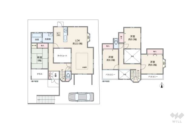 西宮市名塩さくら台4丁目 一戸建て:間取り図面