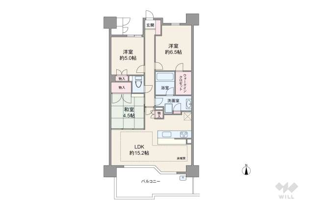 ヴィラス星ヶ丘の森:間取り図面