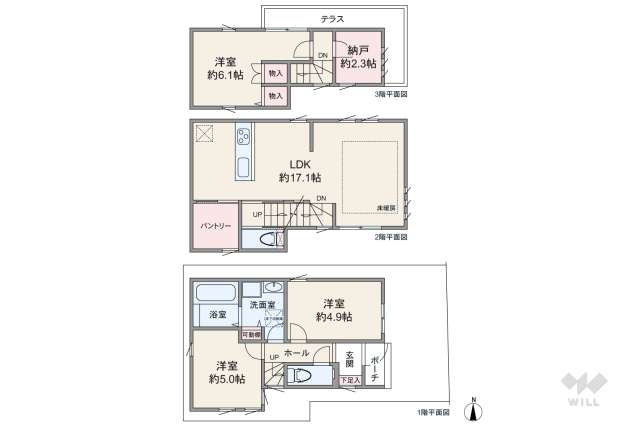 大田区大森東1丁目 一戸建て:間取り図面