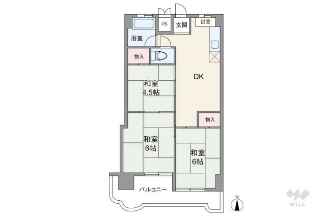 宝第2スカイハイツ:間取り図面