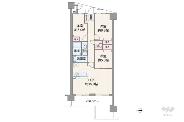 ラ・ビスタ宝塚ウエストウイング・オクシア:間取り図面
