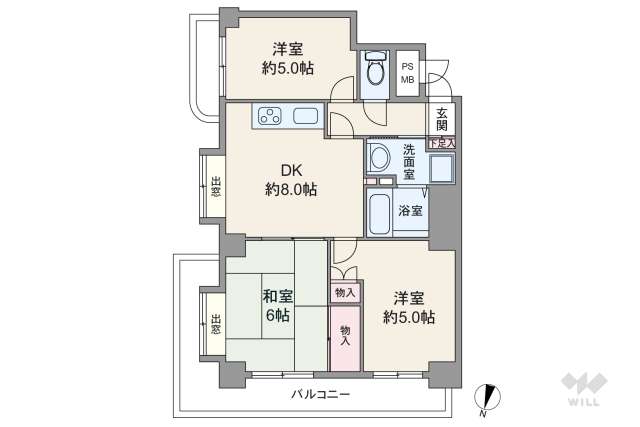 グリーンパーク六木2:間取り図面
