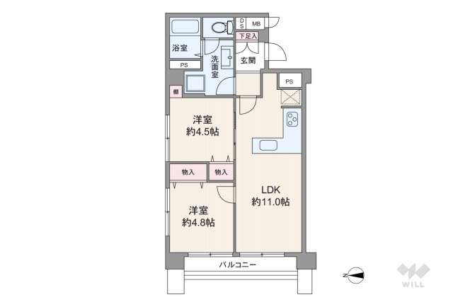 セザール御殿山:間取り図面