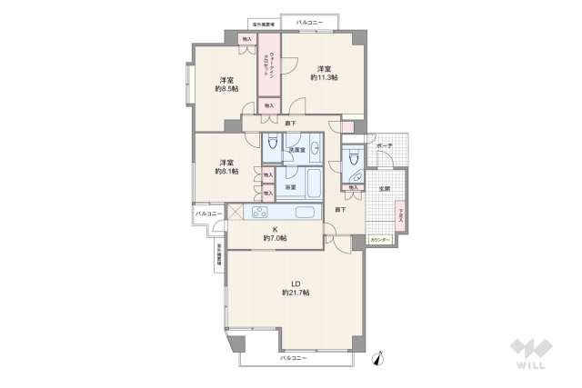 グランポート深沢:間取り図面