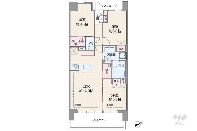 プラウド二子玉川:間取り図面