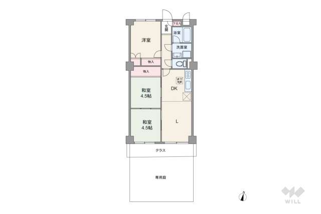 ライオンズマンション二子玉川園:間取り図面
