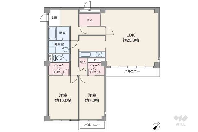逆瀬川マンションB棟:間取り図面