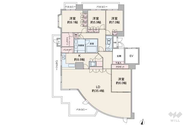 ラ・ビスタ宝塚ラ・メゾン:間取り図面