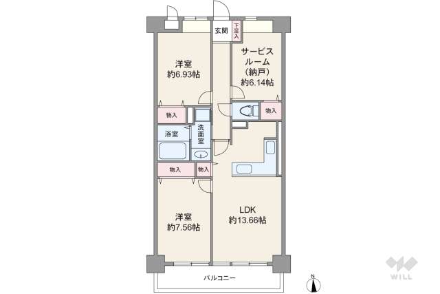 ニューウェルテラス第4日吉:間取り図面