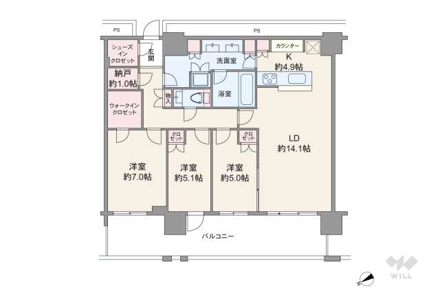 パークタワー品川ベイワード:間取り図面
