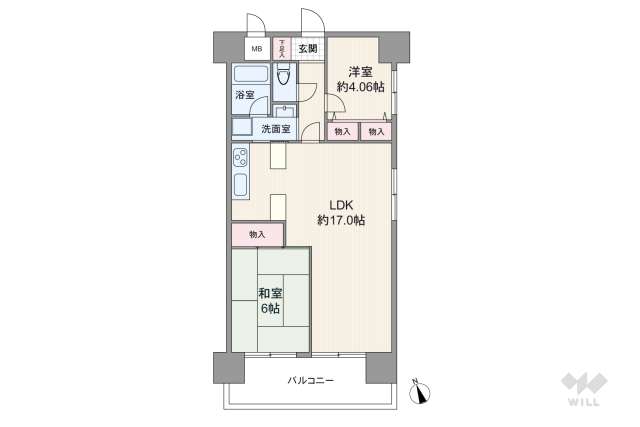 朝日プラザ九条:間取り図面