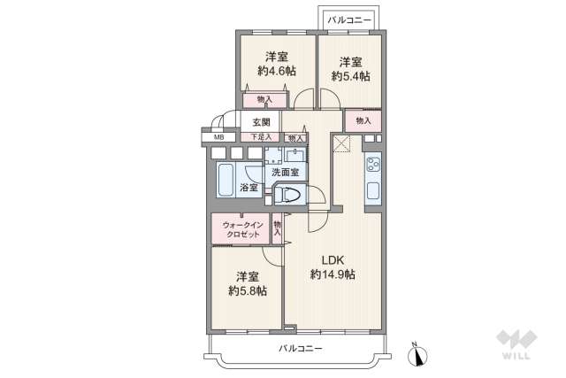 馬事公苑前シティハウス:間取り図面