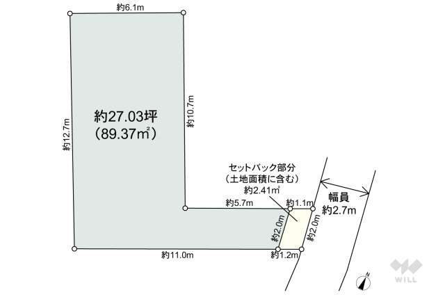 世田谷区上馬3丁目 土地:間取り図面