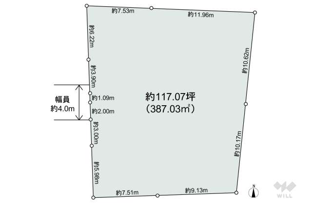 世田谷区瀬田5丁目 土地:間取り図面