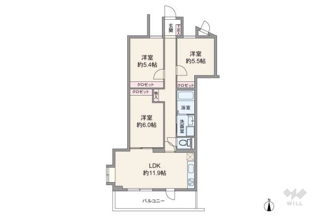 ニューウェルテラス第2日吉:間取り図面