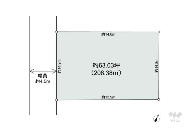 宝塚市中山桜台4丁目 土地:間取り図面
