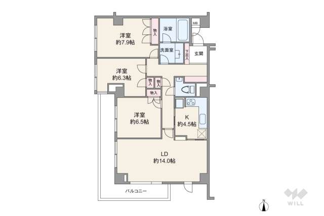 ファミールプランシェ松原:間取り図面