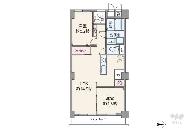 シティー逆瀬川:間取り図面