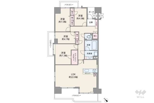 多摩川ハイム3号棟:間取り図面