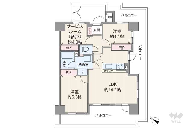 ペルル加島Ⅱ:間取り図面