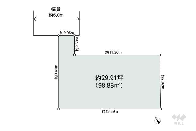 世田谷区喜多見1丁目 土地:間取り図面