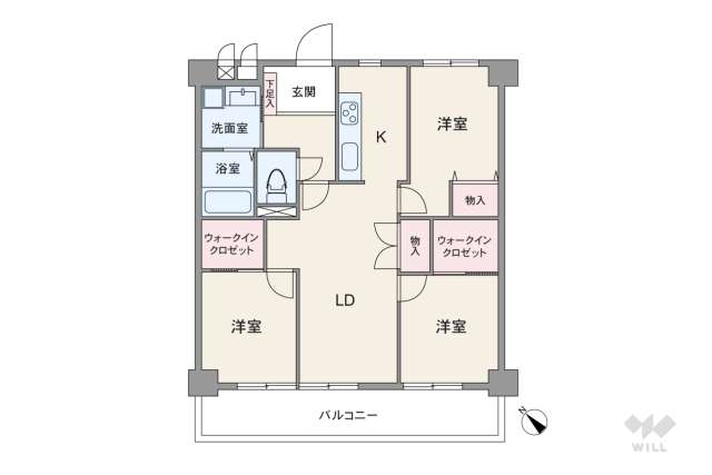 シャルマンコーポ北頭:間取り図面